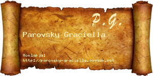 Parovsky Graciella névjegykártya